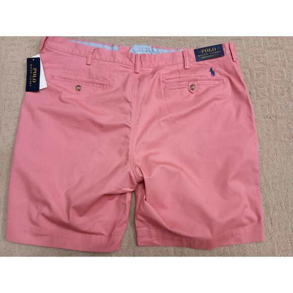 NWT Polo Ralph Lauren Shorts Men Size 40 Pink Classic Fit Chino, 9 Inch Inseam - Picture 2 of 9